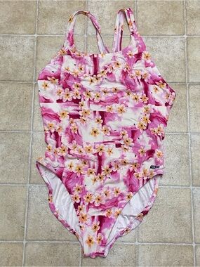 EQ Pink Floral One-Piece Swimsuit Size 38